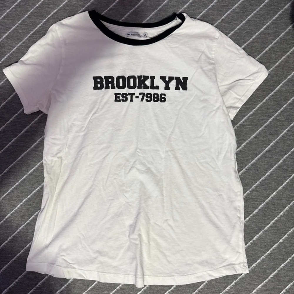 Brooklyn Graphic Tee in White and Black